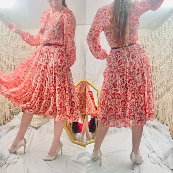 Anthropologie Talulah Tiered Midi Dress - Picture 2 of 10